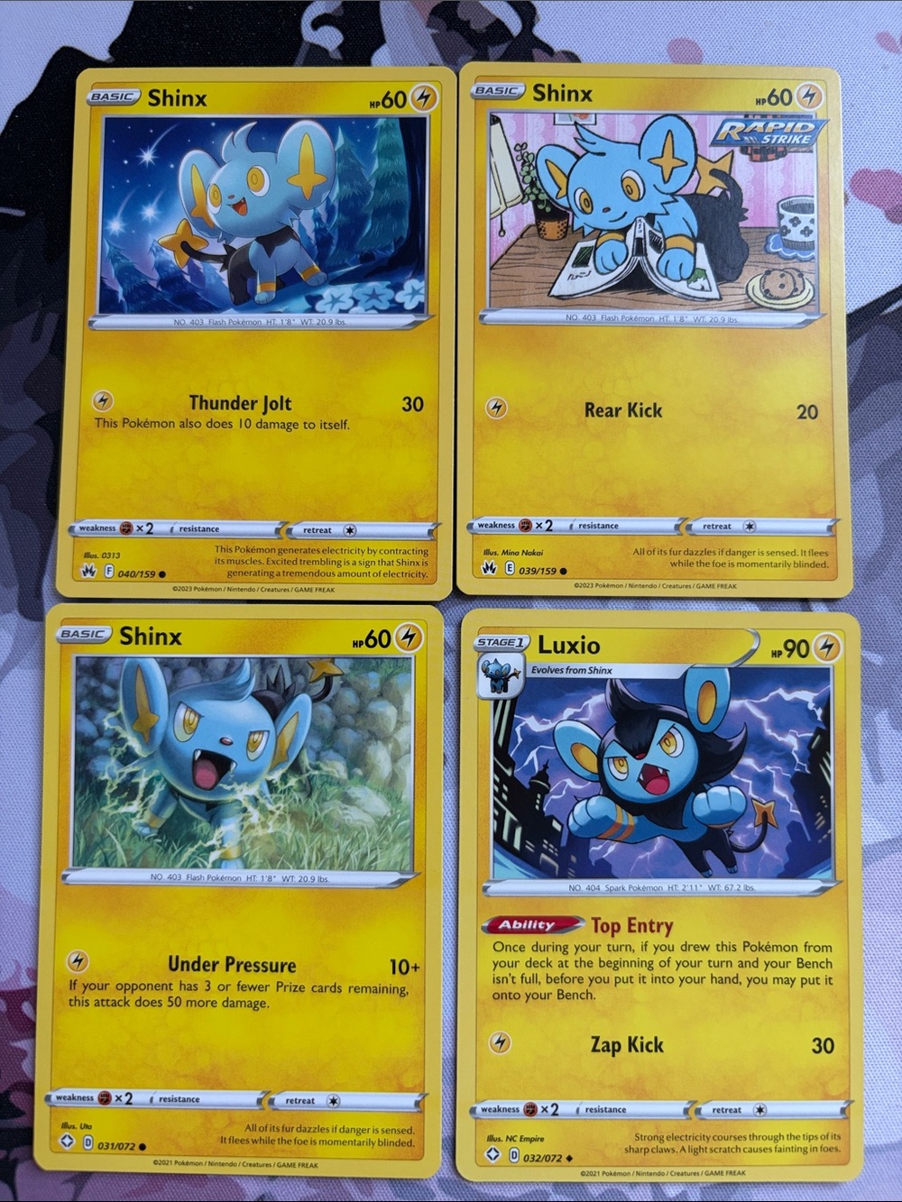 Shinx & Luxio Collection Lot | 4 Pokémon Cards | Diamond & Pearl Era | ✨5/$25✨